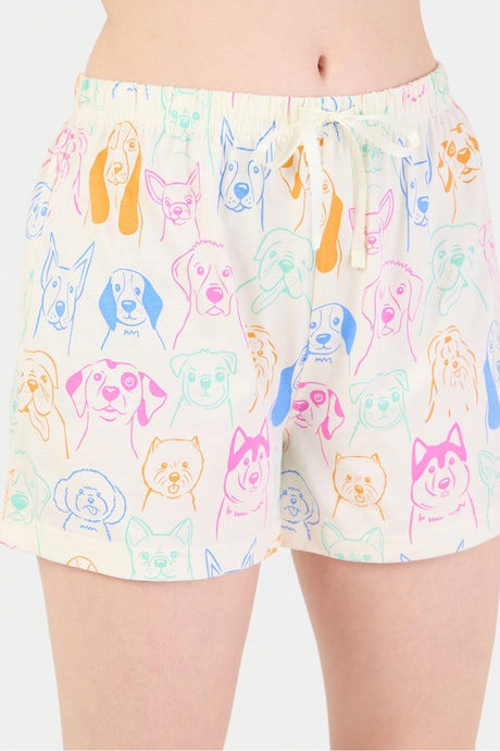 Sweet Dreams Animal Printed Short Set - Swan White — image 3
